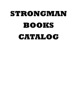 Strongman Books Catalog