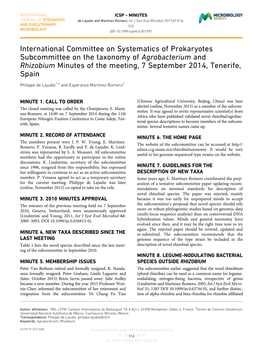 International Committee on Systematics Of