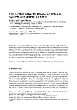 Fast Iterative Solver for Convection-Diffusion Systems with Spectral Elements P