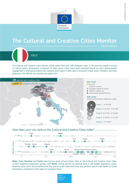 The Cultural and Creative Cities Monitor & Attractiveness 2019 Edition Creative & Knowledge-Based Jobs ITALY