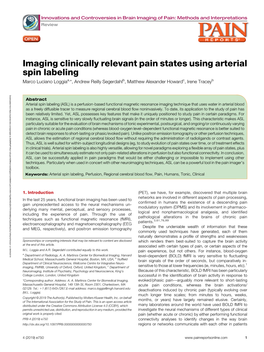 Imaging Clinically Relevant Pain States Using Arterial Spin Labeling