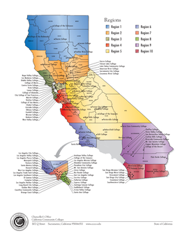 Map of Colleges and Regions