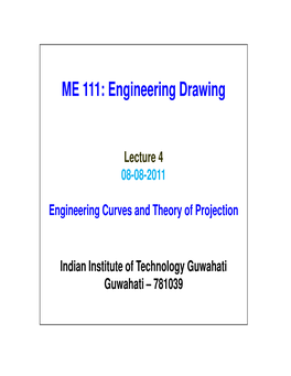 Engineering Curves and Theory of Projections