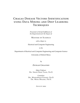 Chagas Disease Vectors Identification Using Data Mining and Deep Learning Techniques