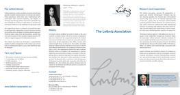 The Leibniz Association Connects 89 Independent Re- - Manager, Librarian