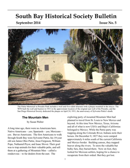 South Bay Historical Society Bulletin September 2014 Issue No