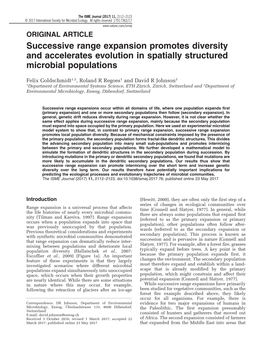 Successive Range Expansion Promotes Diversity and Accelerates Evolution in Spatially Structured Microbial Populations