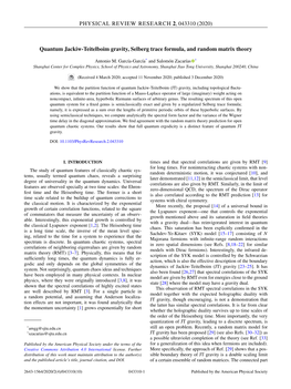 Quantum Jackiw-Teitelboim Gravity, Selberg Trace Formula, and Random Matrix Theory