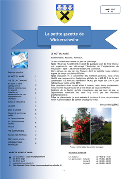 La Petite Gazette De Wickerschwihr