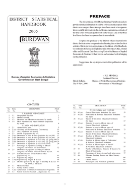 District Statistical Handbook 2005