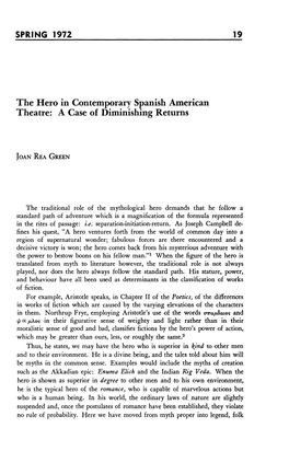 19 the Hero in Contemporary Spanish American