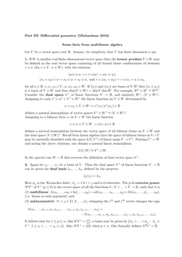 Part III: Differential Geometry (Michaelmas 2010) Some Facts From