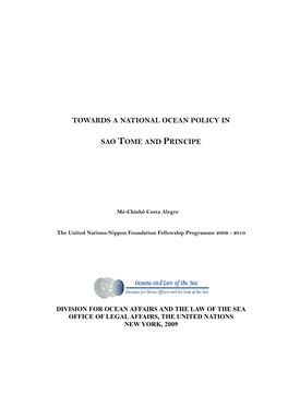 Towards a National Ocean Policy in Sao Tome And