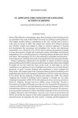 13. Applying the Concept of Lifelong Action Learning
