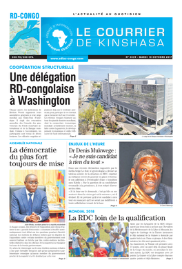 Une Délégation RD-Congolaise À Washington