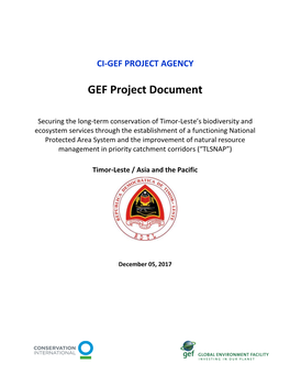 Project Document (Prodoc) Template and Guidelines – Version 02, May 5, 2016 for INTERNAL USE ONLY - PLEASE DO NOT DISTRIBUTE