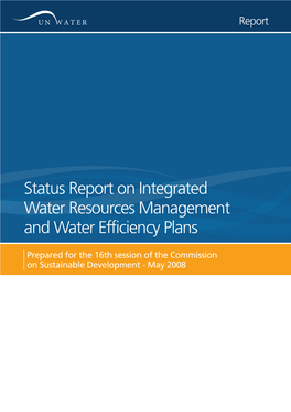 Status Report on Integrated Water Resources Management and Water Efficiency Plans