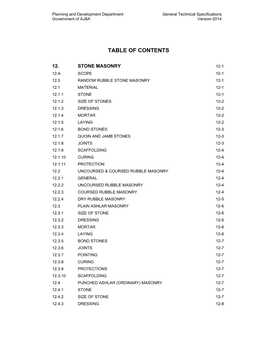 Table of Contents