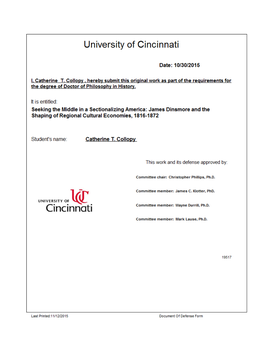 Seeking the Middle in a Sectionalizing America: James Dinsmore and the Shaping of Regional Cultural Economies, 1816-1872