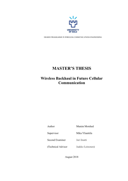 Master's Thesis Template