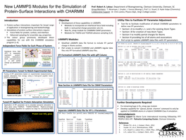 New LAMMPS Modules for the Simulation of Protein-Surface