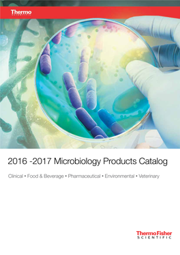 2016 -2017 Microbiology Products Catalog