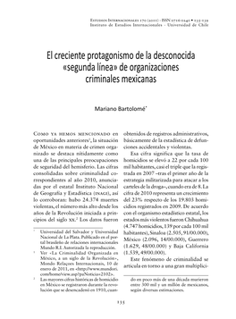 De Organizaciones Criminales Mexicanas