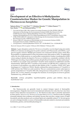 Development of an Effective 6-Methylpurine Counterselection Marker for Genetic Manipulation in Thermococcus Barophilus