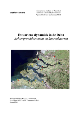 Ministerie Van Verkeer En Waterstaat Werkdocument Directoraat-Generaal Rijkswaterstaat Rijksinstituut Voor Kust En Zee/RIKZ