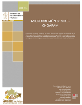 Microrregión 8: Mixe- Choápam