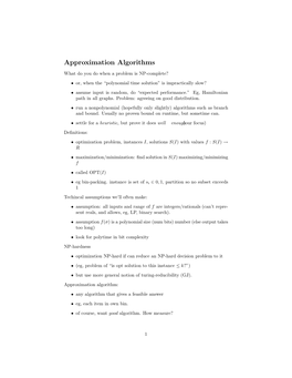 Approximation Algorithms