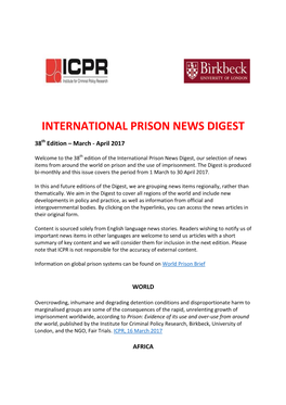 International Prison News Digest