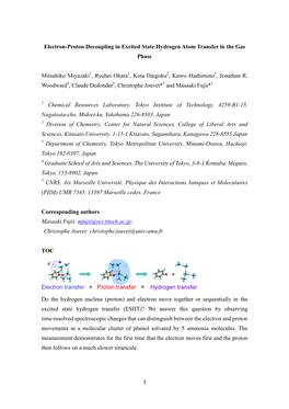 1 Electron-Proton Decoupling in Excited State Hydrogen Atom