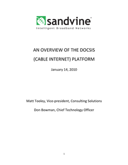 Cable Internet) Platform
