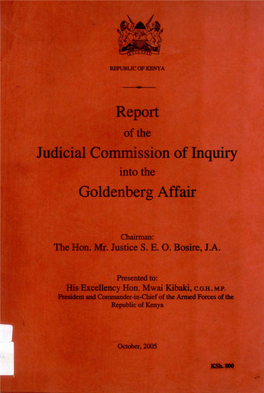 Report Judicial Commission of Inquiry Goldenberg Affair