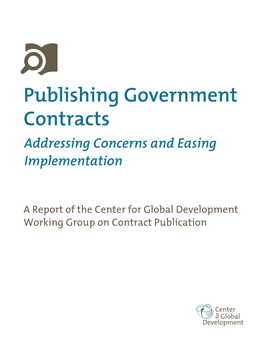 Publishing Government Contracts Addressing Concerns and Easing Implementation