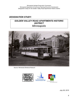 Designation Study for the Golden Valley Road Apartments Historic District