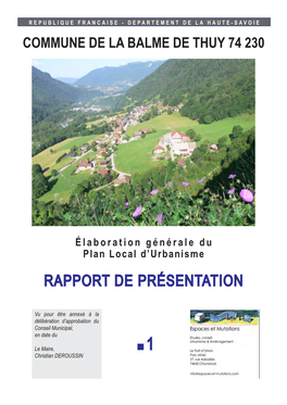 Rapport De Présentation