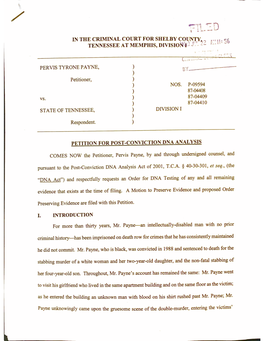 Legal Petition on July 22, 2020 for DNA Testing