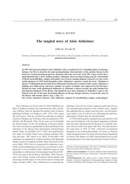 The Tangled Story of Alois Alzheimer
