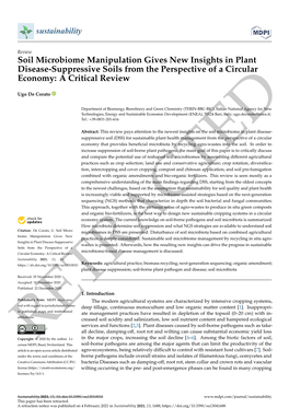 Soil Microbiome Manipulation Gives New Insights in Plant Disease-Suppressive Soils from the Perspective of a Circular Economy: a Critical Review