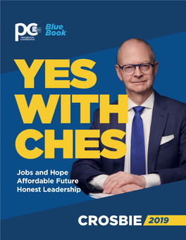 Blue Book YES with CHES Jobs and Hope AOrdable Future Honest Leadership