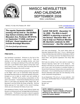 SEPTEMBER 2008 Editor: Linda Mcgavin