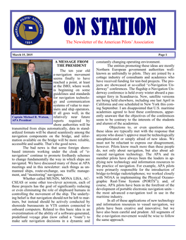 Newsletter 3-15-2015