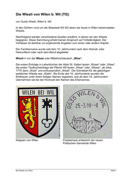 Die Wiesli Von Wilen B