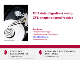 OST Data Migrations Using ZFS Snapshot/Send/Receive