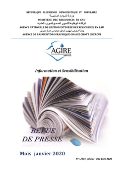 Mois Janvier 2020 N° : /074 Janvier Info Com 2020