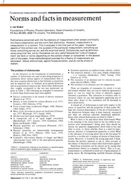 Norms and Facts in Measurement