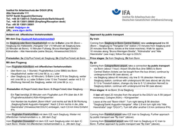 Wegbeschreibung Mit Öffentlichen Verkehrsmitteln Zum IFA/Approach