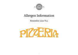 Allergen Information November 2020 V1.1